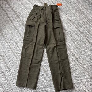 Frontline German Wool Military Pants Size 30 Green See Measurements